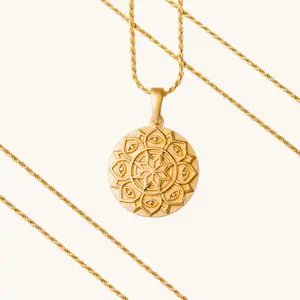I Am Supported And Protected - Hand-drawn Mandala Necklace 