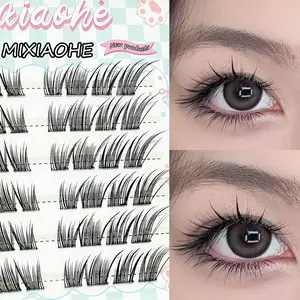 Natural Fox Eye False Eyelashes, Soft Lashes, Exaggerated C Curl, Self Adhesive, Length 10mm-15mm, Beginner Friendly, Daily Use