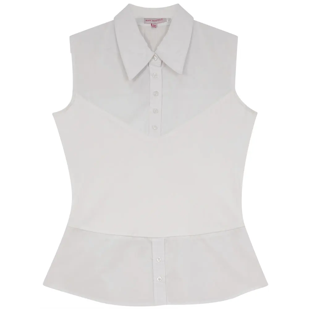 Basic Sleeveless Blouse for Women - White, Minimalist Design, Comfortable Fit, Ideal for Casual Outings