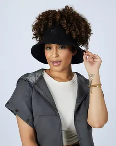 Black Satin Lined Sun Visor Black Satin Lined Sun Visor