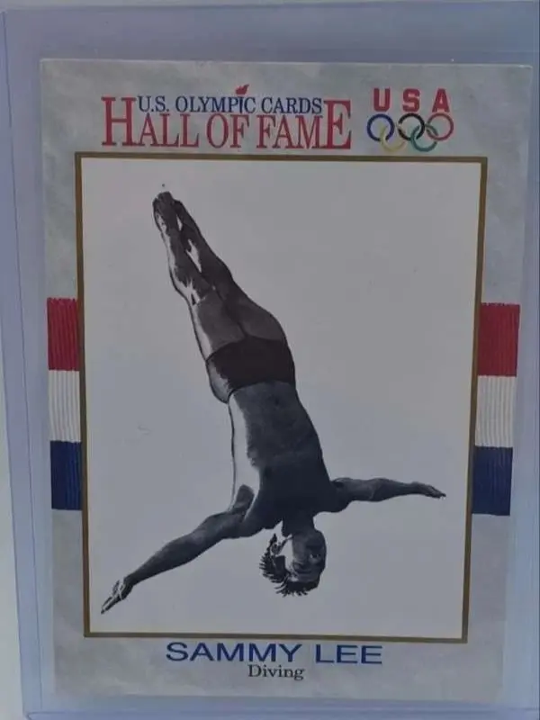 1991 Impel U.S. Olympic Hall of Fame #49 Sammy Lee Sports Trading Card, Collectible Trading Card Accessory, Preserved, Diving