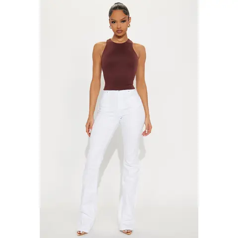 Tall Summer Skies Stretch Bootcut Jeans - White