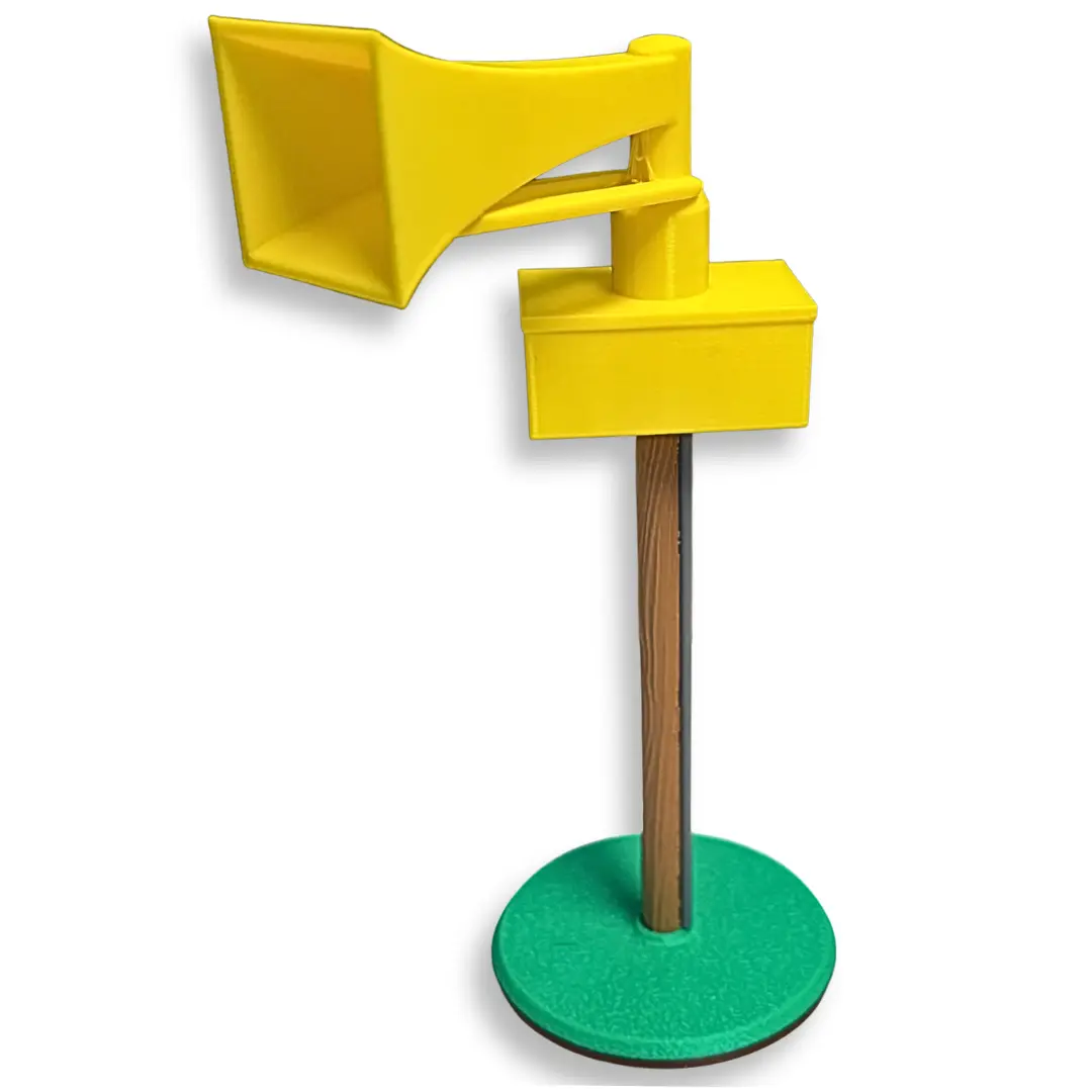 Federal Signal Thunderbolt Tornado Siren Model - Rotatable Civil Defense Replica, Home Decor Desk Ornament for Storm Chasers