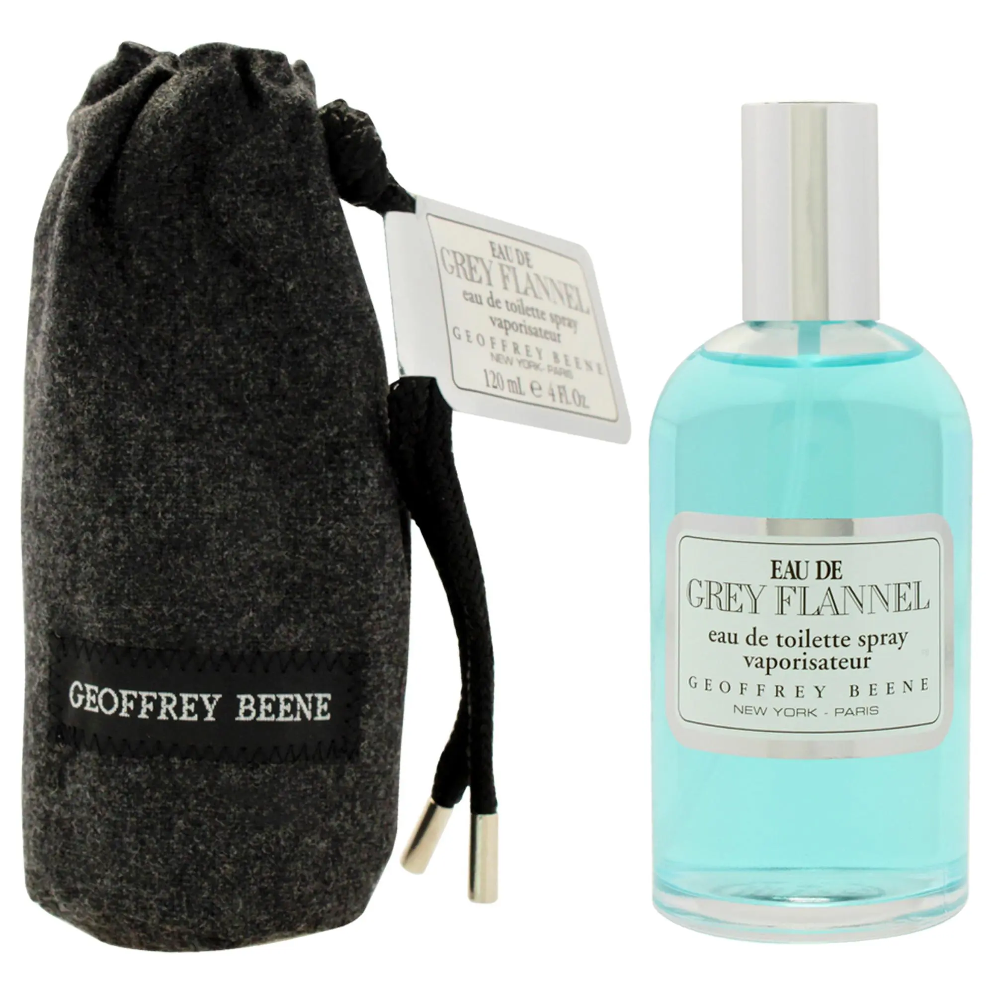Geoffrey Beene Eau De Grey Flannel Men's EDT Spray - Classic, Fresh, Invigorates, Long-Lasting, 4 oz Bottles (4oz Size)