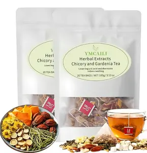 Chicory & Gardenia Herbal Tea 20 BagsReady-to-Eat Orange Peel & ChrysanthemumCool Relief Heat Vegan Healthy Beverage ,a Traditional Healthy Tea for Men andWomen, 100g Natural Ingredients IndividuallyPackaged