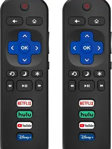 (Pack of 2) Replacement Remote Control Only for Roku TV, Compatible for TCL Roku/Hisense Roku/Onn Roku/Sharp Roku/Element Roku/Westinghouse Roku/Philips Roku Smart TVs (Not for Roku Stick and Box)