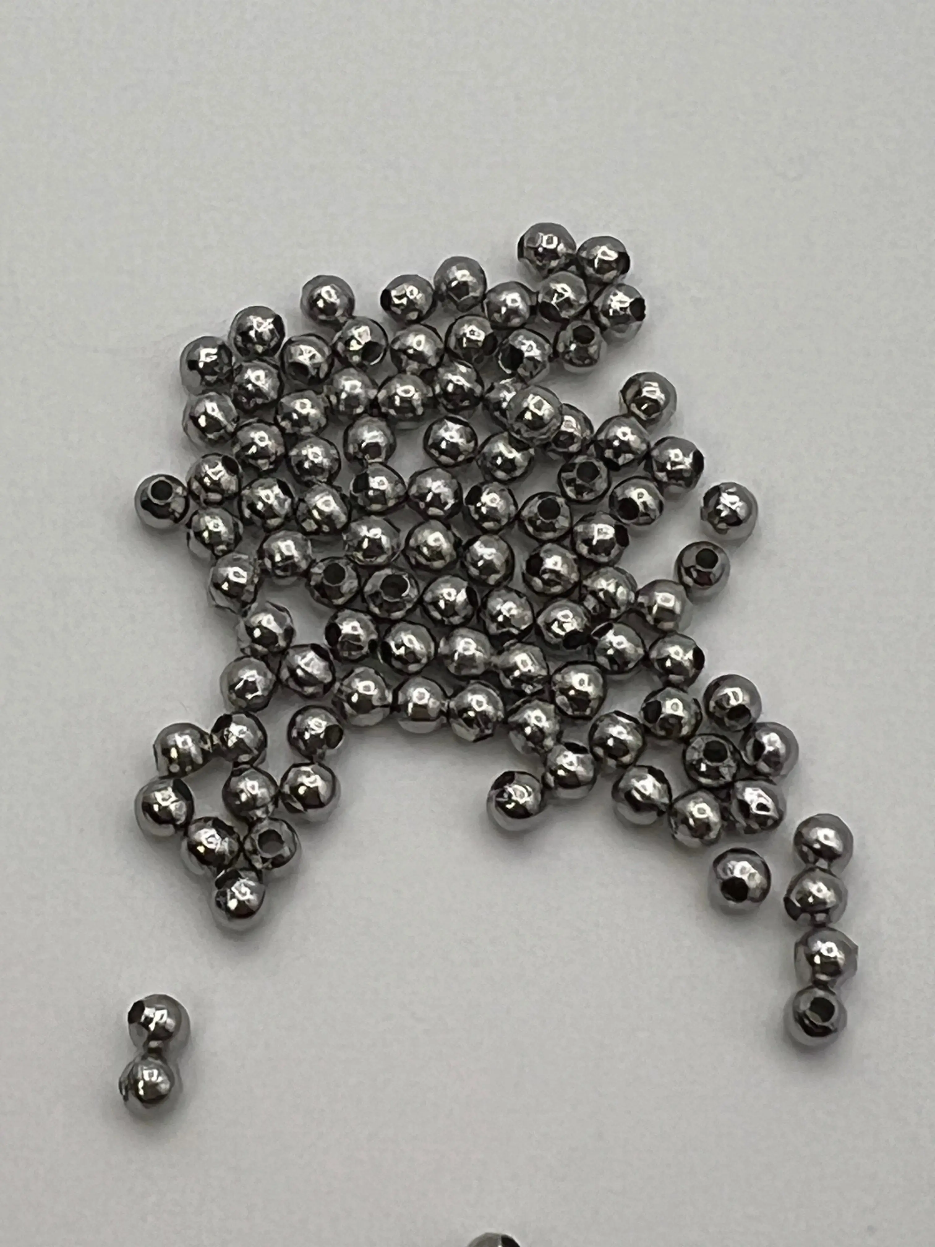 100 3mm 316 Stainless Steel Spacer Beads