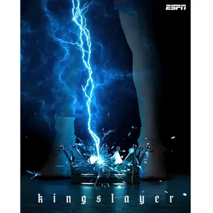 Kingslayer Thunder Strikes Lebron and The Lakers Paper Poster, Home Decor Wall Art Print for Living Room