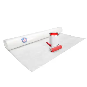 Plastic Sheeting 4 mil, 12' x 50' (600 sq. ft.) - Semi-Clear LDPE Film Roll - Plastic Covers for Furniture and Construction, Painting, Slide&Slip - Thick Heavy Plastic Sheeting by IDL Packaging