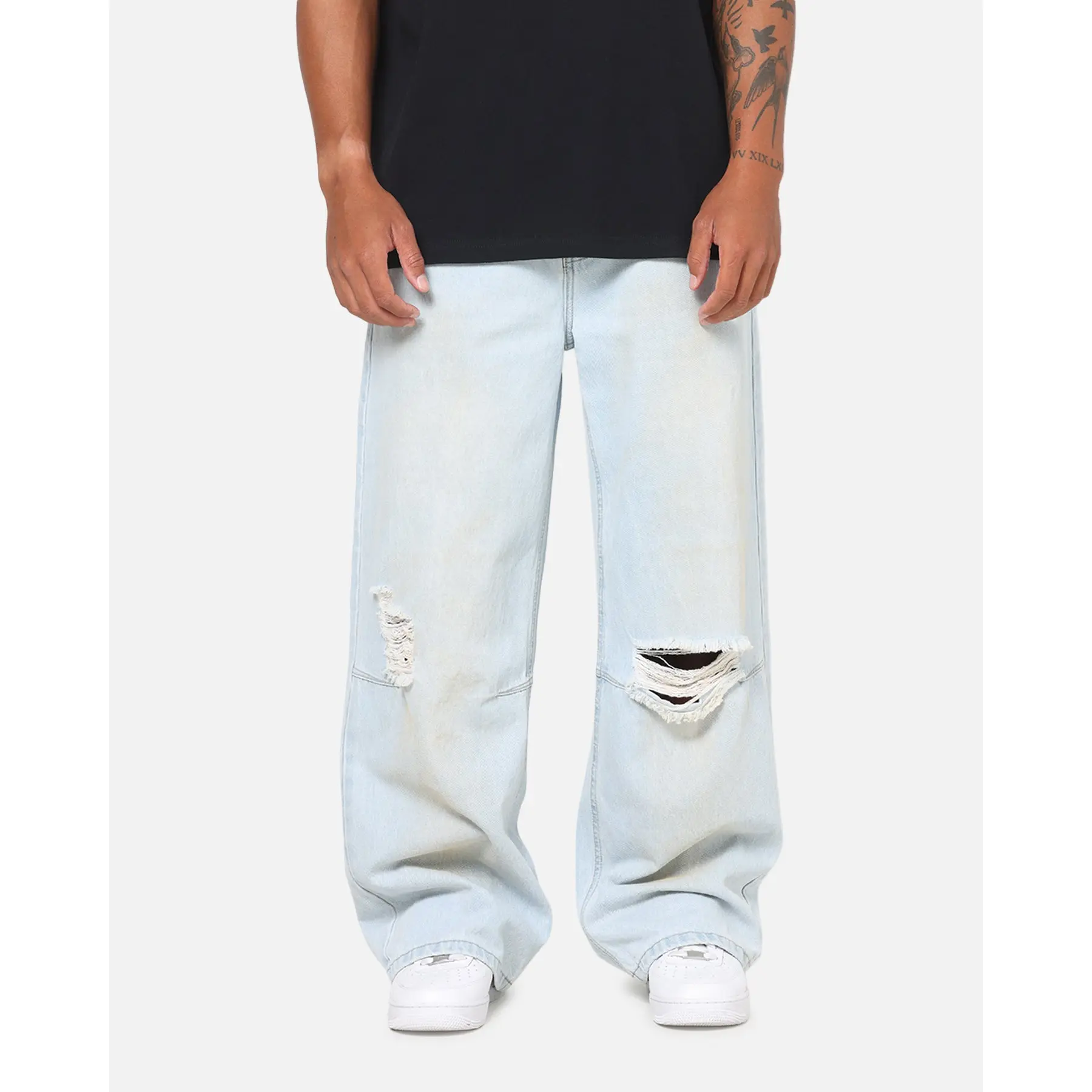Saint Morta Amplus Distressed Jeans Light Dirty Denim