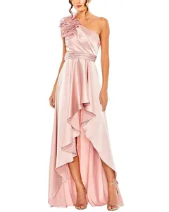 Mac Duggal Ruffled One Shoulder Hi-Lo Gown