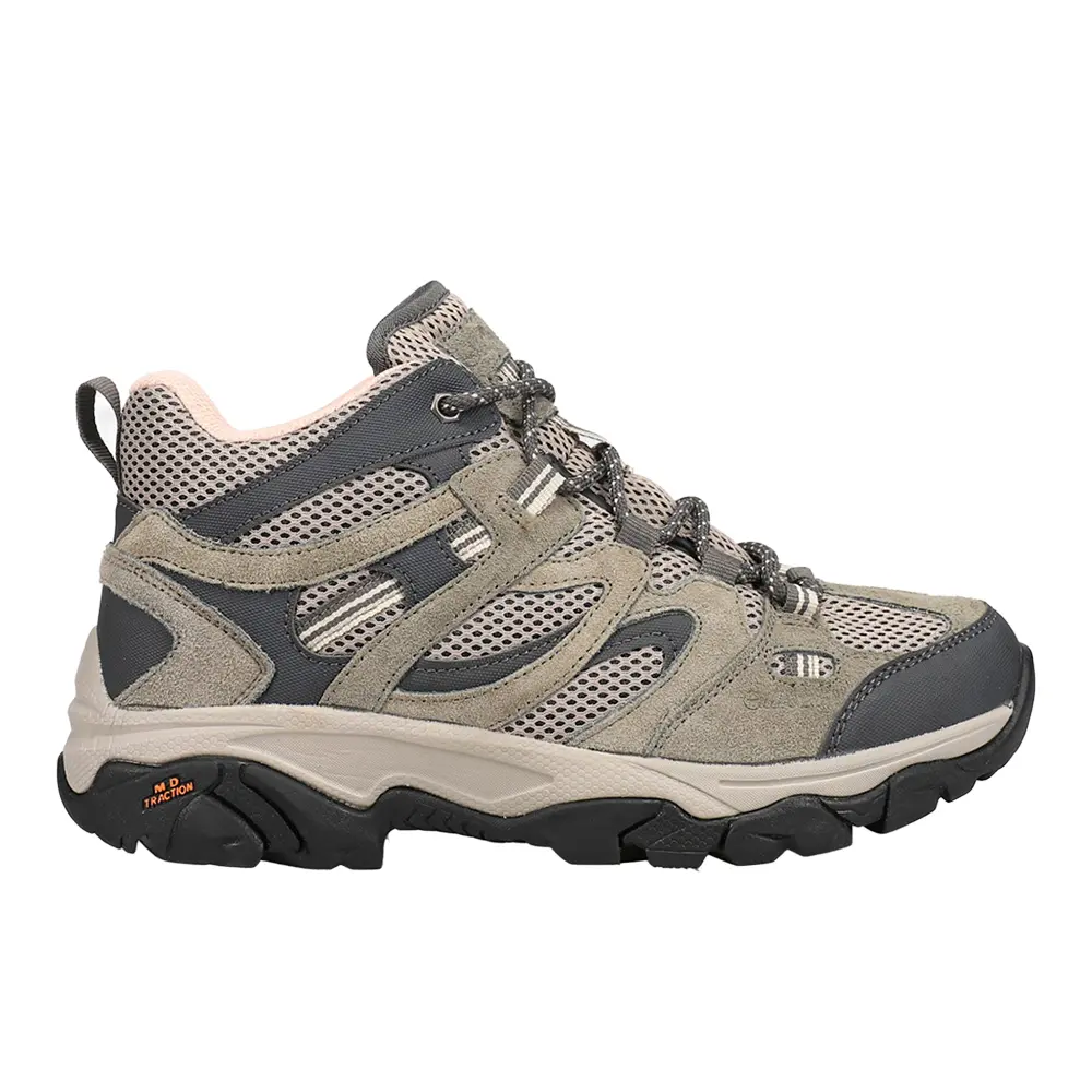Hi-Tec Womens Ht Ravus Mid Hiking Hiking Casual Boots Ankle Low Heel 1-2" - Grey