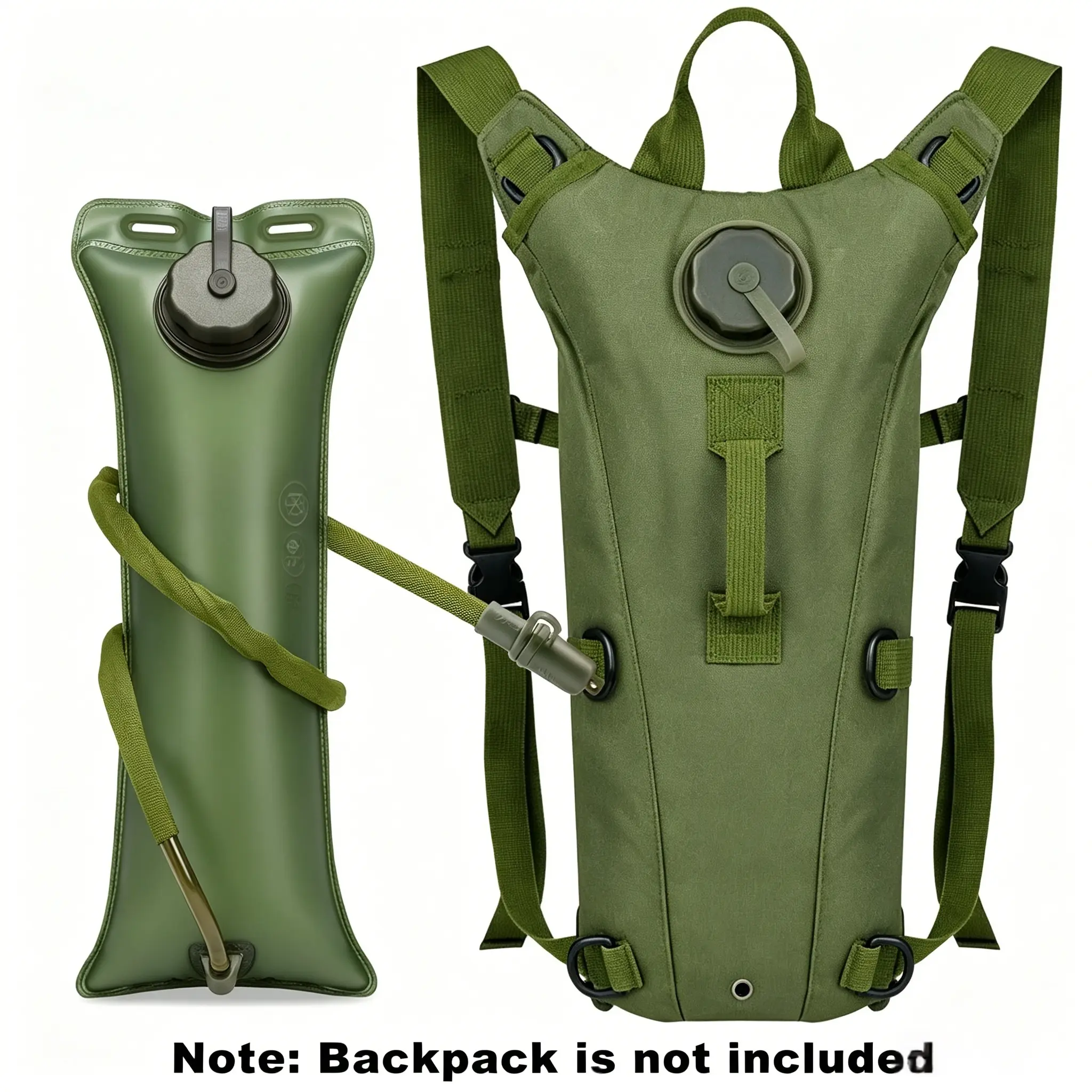 Sports Water Bladder,EVA Leak-Proof Design,With Drink Tube,Lightweight Portable,for Outdoor Sports Hiking Cycling Daily Training