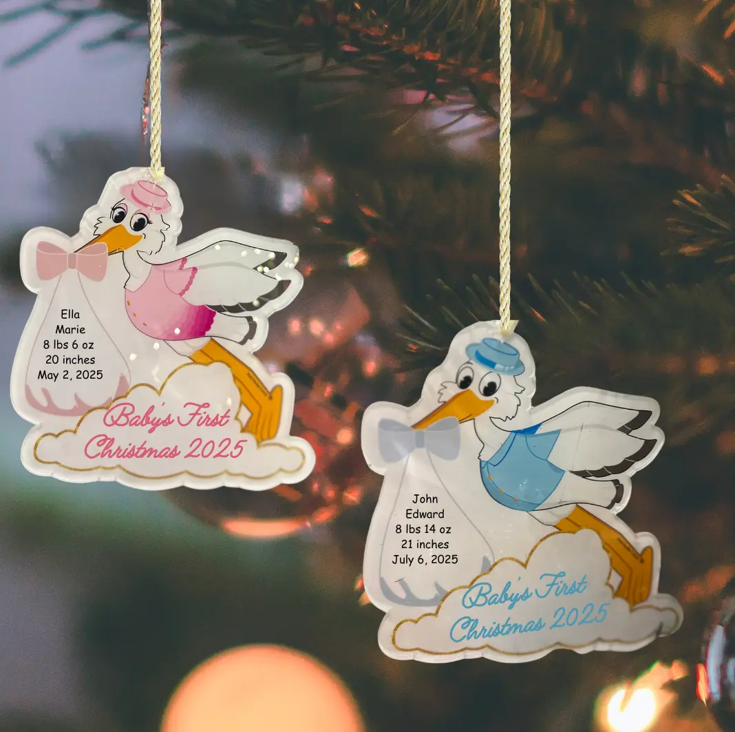Stork Baby's 1st Christmas Ornament | 22 pieces wholesale