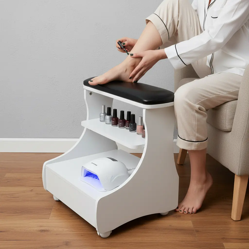 Mobile Foot Bath Stool with Wheels Pedicure Chair for Salon Clinic Home Sponge Cushion Floor Standing Mobile Foot Bath Stool with Wheels Pedicure Chair for Salon Clinic Home Sponge Cushion Floor Standing