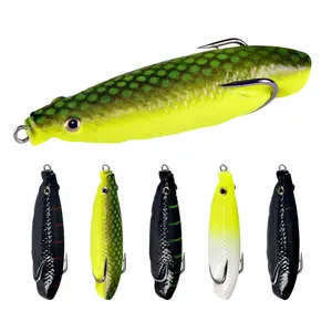Artificial Topwater Frog Lure Baits Bionic Realistic Floating Frog Softbait Bass Pike lure 8.5cm 14.5g Aojin Hook for Sea & Freshwater Fishing Gear Set Tackle