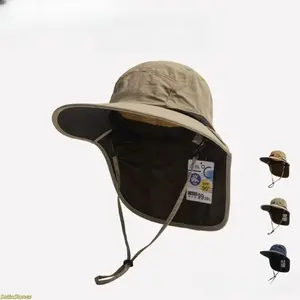 Unisex Outdoor UV-Protective Bucket Hat with Neck Flap, Adult & Child Sizes, Ideal for Hiking, Summer Sports & Outdoor Sun Protection Accessories