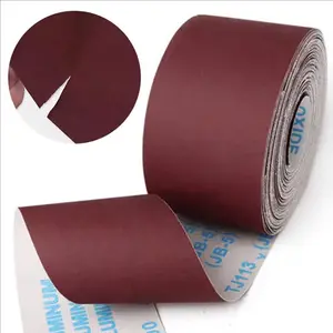 4 inches x 39.37 feet (10cm x 100cm) of aluminum oxide sanding cloth roll, Heavy Duty, with cutting length, available in ten particle sizes of 80/100/120/150/180/240/320/400/600/800, suitable for drum sandpaper machines, metal wood furniture, car polishi