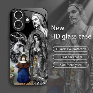 Suitable for  [iPhone 17]Jesus New stylish high quality glass protective case affordable anti-drop anti-fingerprint 995