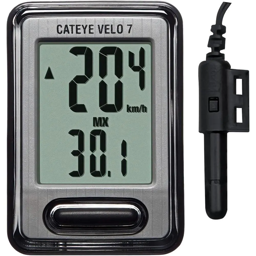 Wired Bike Computer, Black Entry Level Speedometer and Odometer Tracking Cycling Stats with Auto Stop for Road, MTB & Gravel Bikes