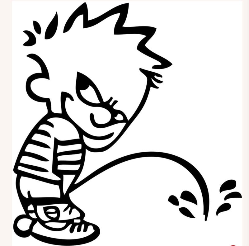 Calvin  peeing Decals for Windshield Windows Vehicles Walls Easy Application Weather Resistant Stickers for Any Surface