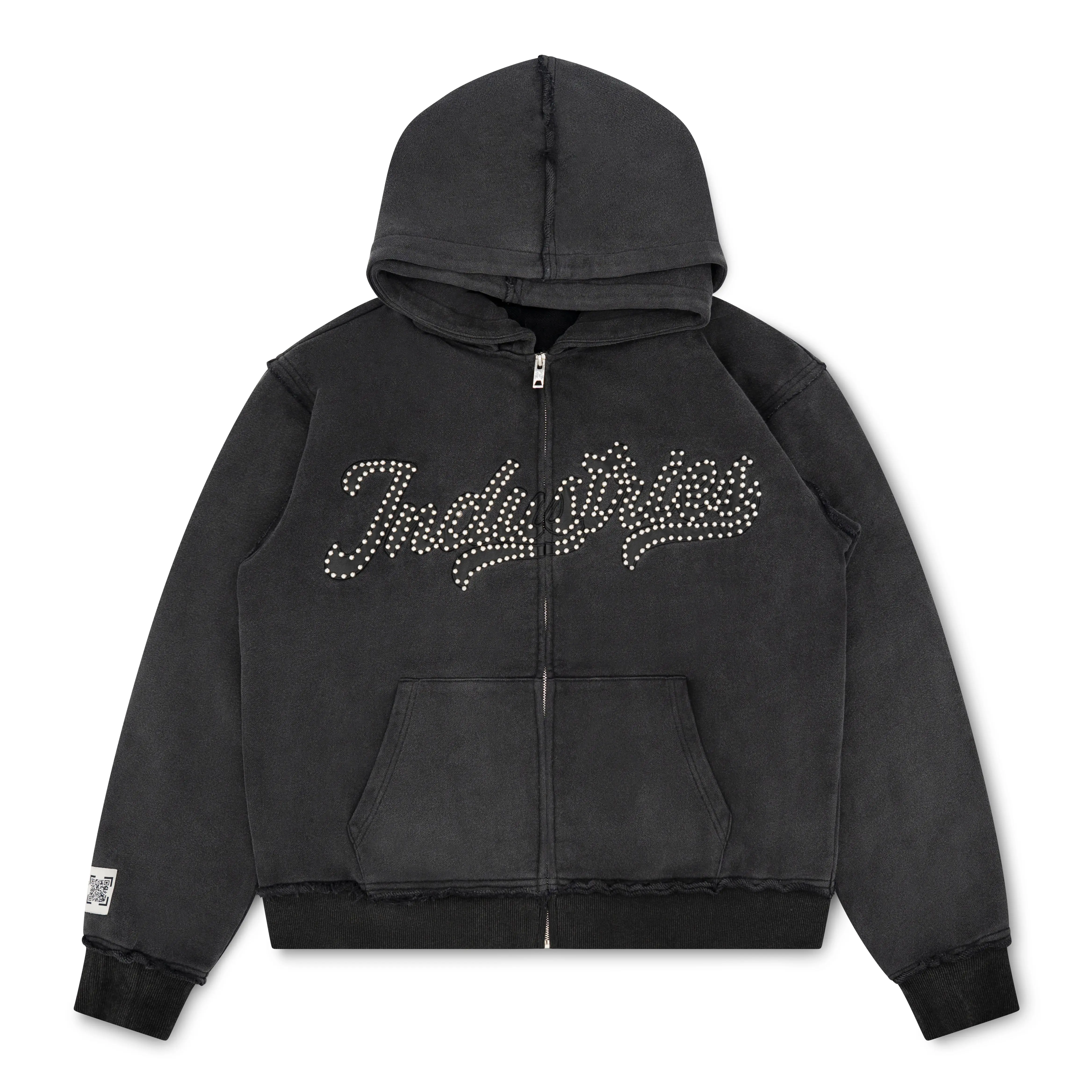 "STUDDED" HOODIE - VINTAGE BLACK