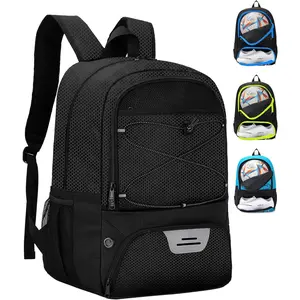 Soccer Backpack,Basketball Backpack with Ball Compartment &Shoe Compartment,Sports Bag for Basketball,Soccer,Football& VolleyballVelvet Bloom15