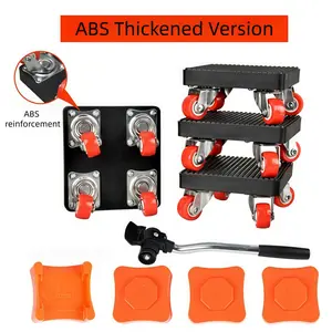 Furniture Mover and Lifter Kit, 360° Rotatable, Labor-Saving Bed Sofa Desk Dolly and Slider, Quiet Carbon Steel Wheels