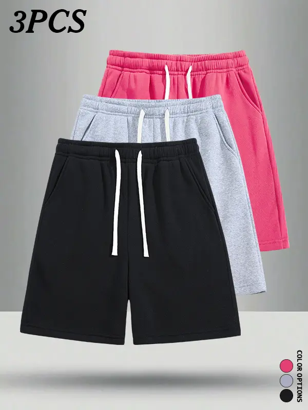 3-Pack Men’s Daily Loungewear Shorts – Summer Staple, Soft Casual Multi-Purpose Quick Dry Popular Athletic Shorts — Ideal for Gym, Long Run, Everyday Casual & Home Wear