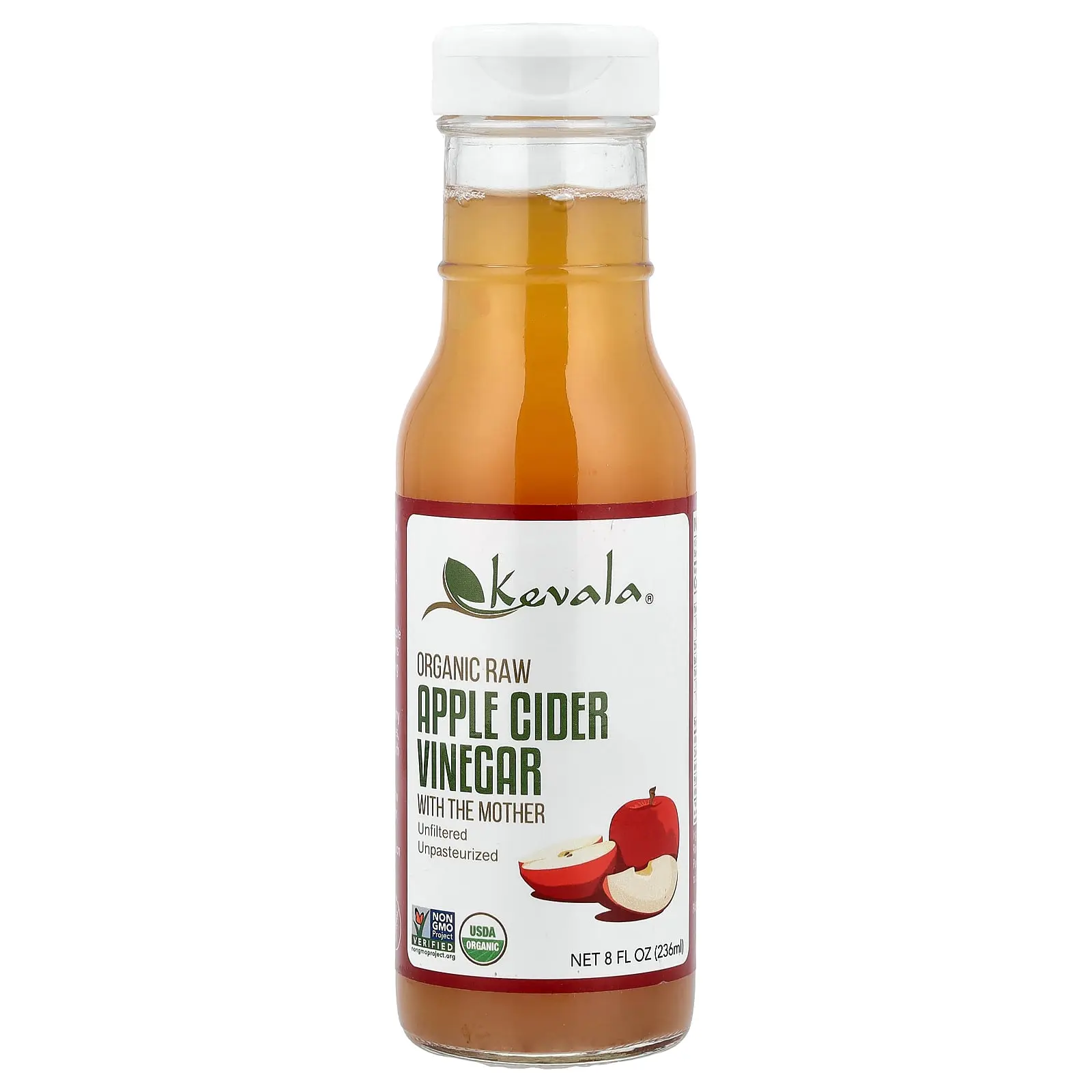 Kevala Organic Raw Apple Cider Vinegar, With The Mother, 8 fl oz (236 ml)
