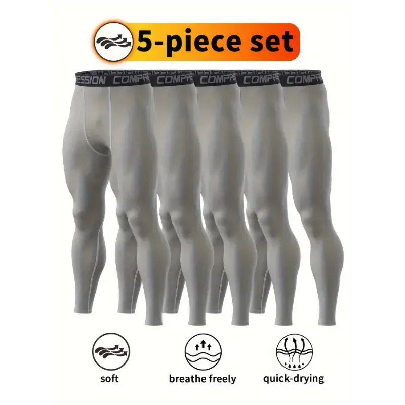 Breathable Quick-Dry Men's High-Performance Compression Leggings - Stretchy Polyester/Elastane Blend, Soft & Durable for Running, Gym, Sports & Training - Red, Workout Leggings Breathable Quick-Dry Men's High-Performance Compression Leggings - Stretchy Polyester/Elastane Blend, Soft & Durable for Running, Gym, Sports & Training - Red, Workout Leggings