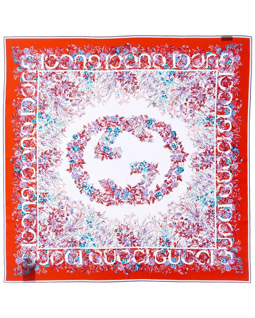 Gucci Floral Silk Scarf
