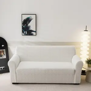 Solid Color Jacquard Sofa Cover, 1 Count Dustproof Sofa Slipcover, Sofa Protector for Home Living Room, Sofa Protector for Home Living Room, Elastic Sofa Slipcover