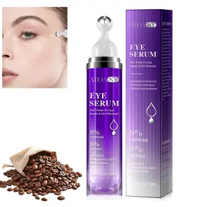 Atoany Caffeine Hyaluronic Acid Eye Roller Serum Set, Tightening & Reducing Dark Circles, Hydrating Eye Essence, 15ML X 2 Bottles, No Flammable Ingredients, Eye Brightener