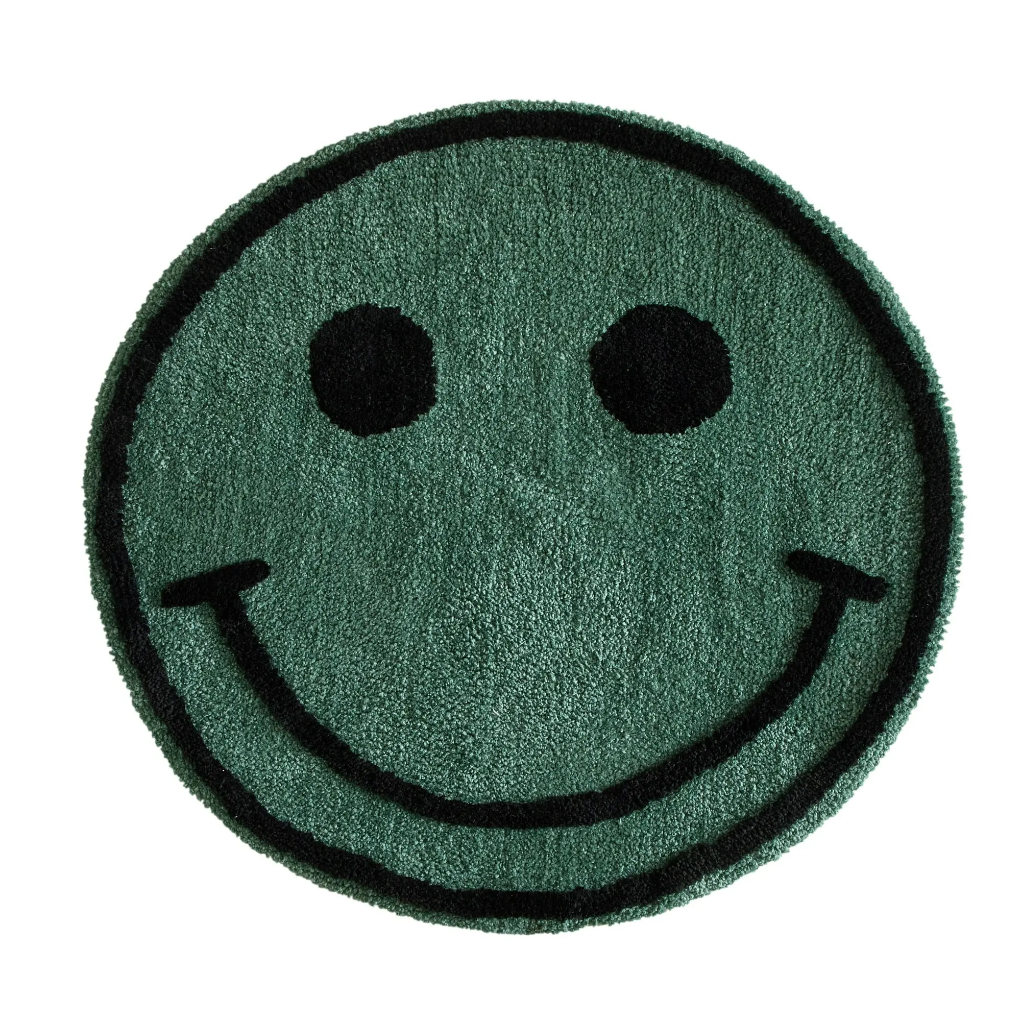 Mainstays 30" x 30" Smiley Face Shaped Room Rug, Green Sage