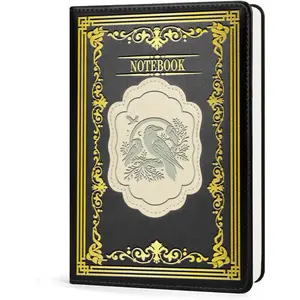 Crow Gifts Crow Journal Notebook Crow Lover    Halloween Notebook For Men Women Gothic Journal Witchy Notebook for Work (Crow-Black)