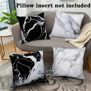 Marble Pattern Cushion Cover, Cushion Slipcovers, Square Throw Pillow Cover, Household Decoration Supplies for Home Living Room Sofa Bed without Pillow Core