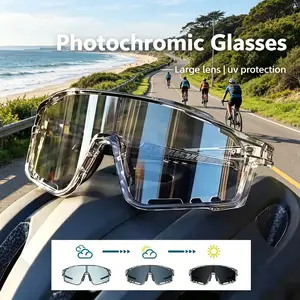 UV-Protective Photochromic Sunglasses for Hiking & Cycling, Windproof Sand-Resistant Sports Eyewear, UV Reactive Color-Changing Lenses, Lightweight Stylish Outdoor Glasses for Running, Driving, Fishing