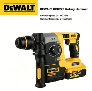 DEWALT DCH273 Cordless Rotary Hammer Equipped With SDS-Plus Four-Pit Chuck And 360° Rotatable Auxiliary Handle, Brushless Drilling Device For Household Renovation, Masonry Machining And On-site Building Installation Tasks