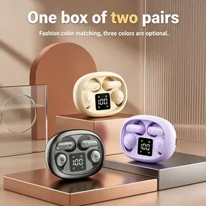 FLUFFDRIP SK35 Wireless Bluetooth Earbuds | Mini Invisible Earbuds (Dual-Use: Sleep & Sports) | 2-Pair Pack | Short-Stem Design | Bluetooth 5.4 | Crystal-Clear Calls | Extended Battery Life | Charging Case Button Control | Mother's Day Gift