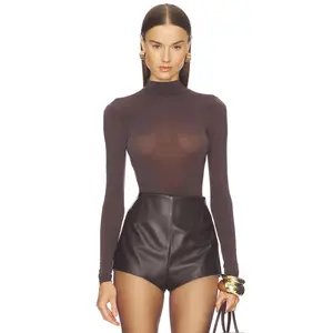 Wolford Buenos Aires String Bodysuit in Dark Wood