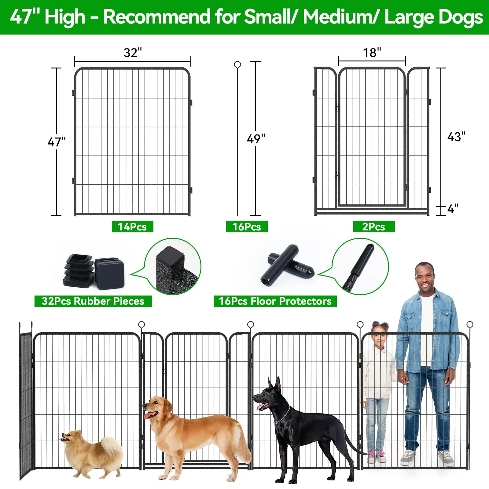 16 Panels 32"W x 47"H