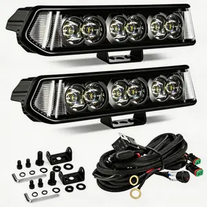 Side Shooter LED Pods 7inch LED Light Bar 2PCS 156W 15,600LM Spot Flood Combo LED Light Bar w/DT Wiring Kit Offroad Fog/Driving Lights LED Pods for Truck SUV Bike UTV ATV Boat Lightbar Led Backlights, Led Work Light