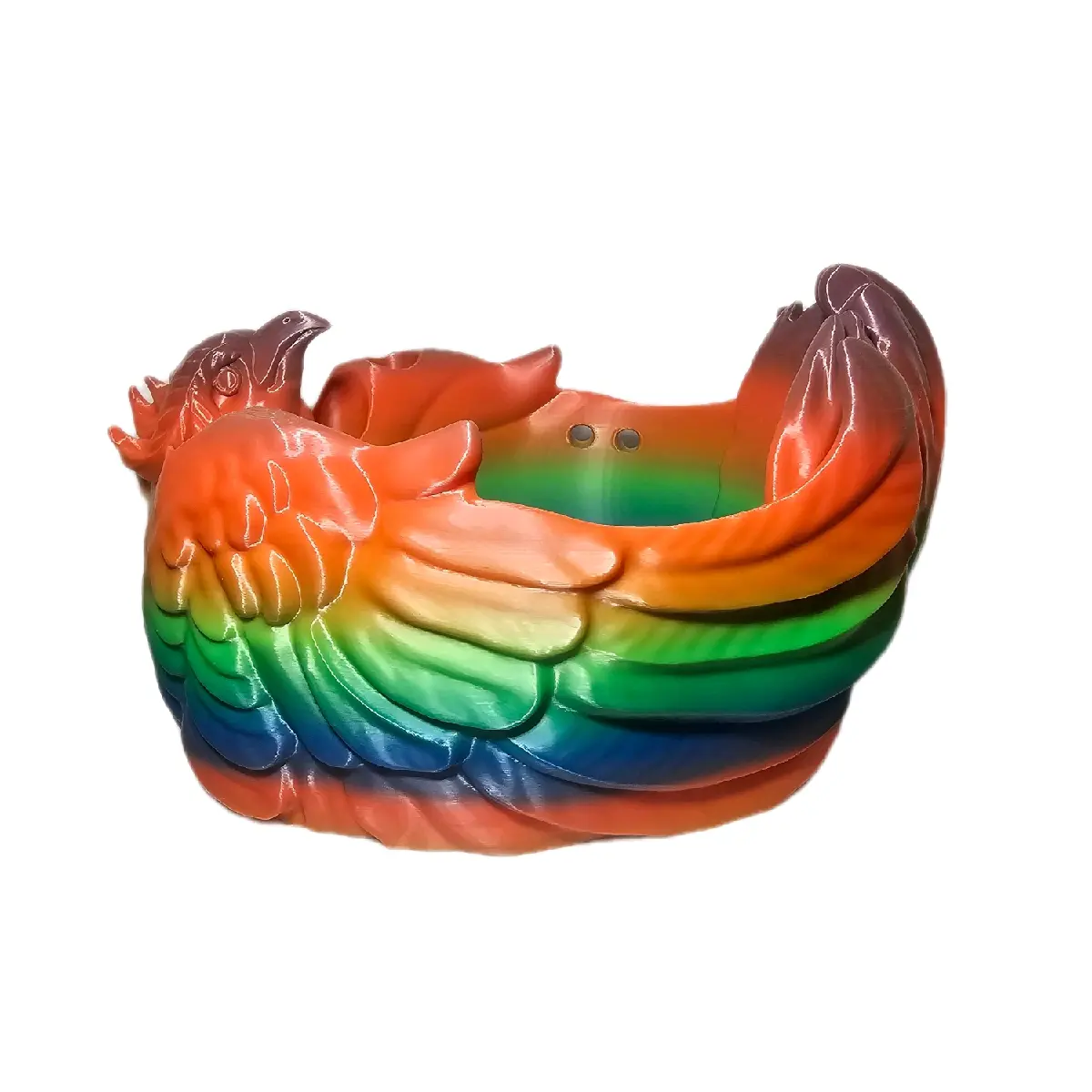 Rainbow Phoenix Yarn Basket Organizer