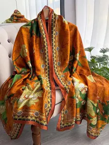 Pink silk scarf.  Floral silk scarf.  Luxury silk shawl.  Spring fashion scarf.  Designer floral scarf.