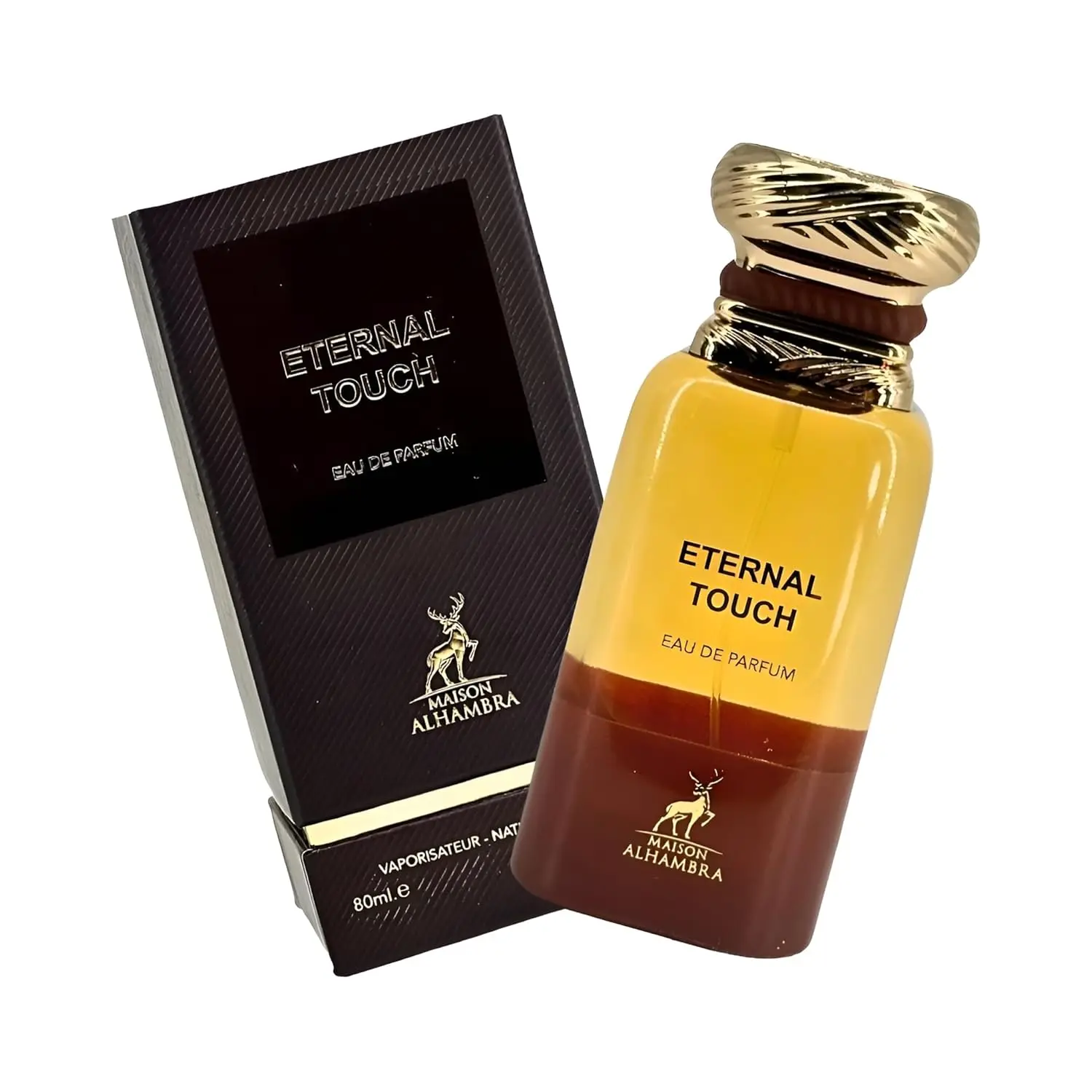 Lattafa Maison Alhambra Eternal Touch Eau de Parfum (EDP) Spray for Men, 2.7 oz (80 ml) Single Item, Glamorous Chocolate-Vanille Gourmand Woody Long-Lasting Vegan-Friendly Fragrance, Glamorous Men's Fragrance, Chocolate-Flavored Men's Fragrance