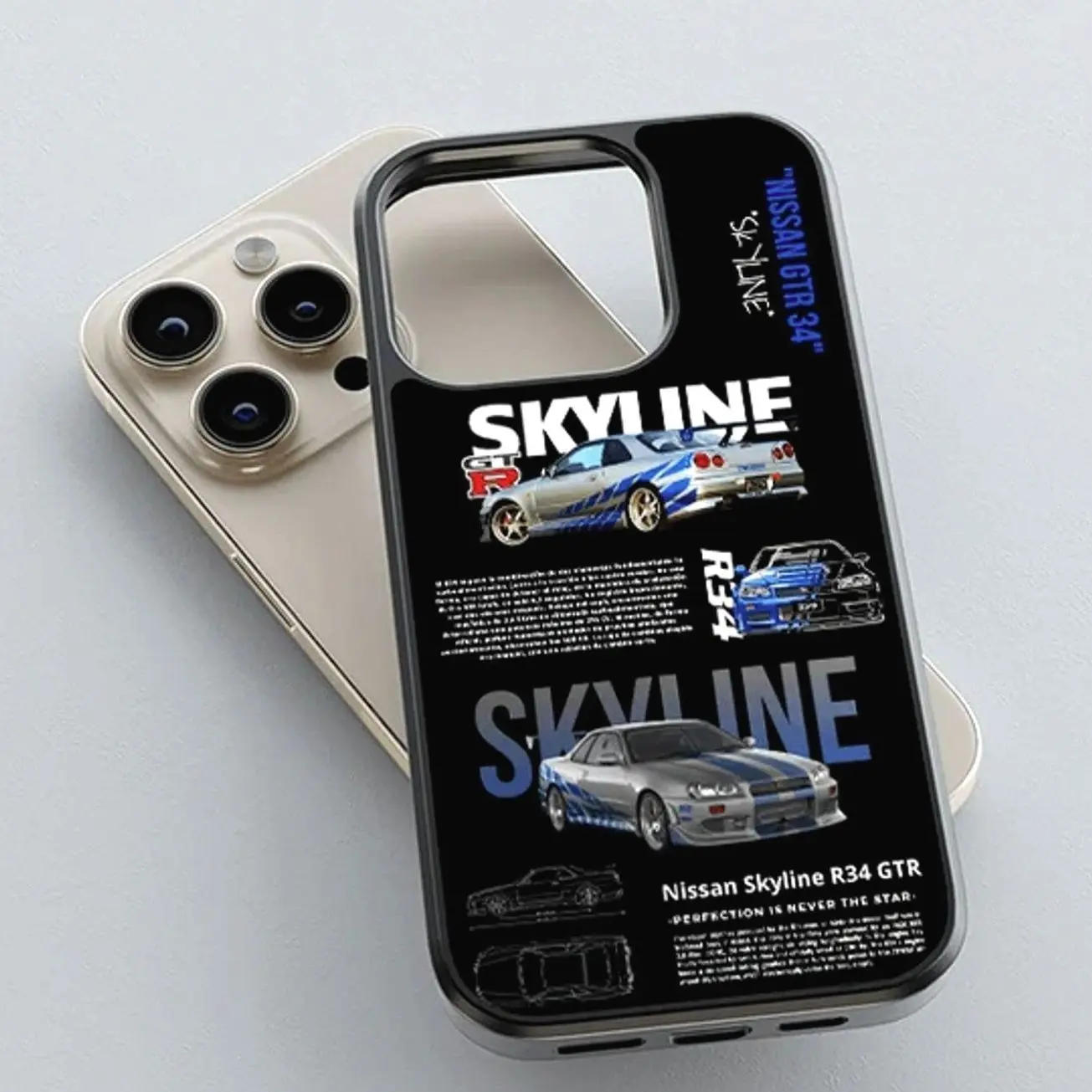 Nissan Skyline iPhone Case, JDM Sports Car Racing Phone Case, Premium Automotive Protective Cover for iPhone 17 16 15 14 13 Pro Max