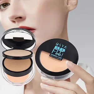 3 Color Dual Layer Bb Cream Powder Compact, Oil Control Concealer, Full Coverage Matte Finish, Long Lasting Makeup Base