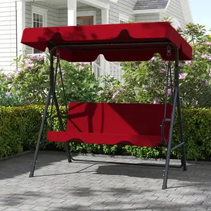 Modern 3-Seat Outdoor Patio Swing Chair with Adjustable Shade Canopy & Removable Cushions – Perfect for Relaxation & Comfortable Outdoor Lounge