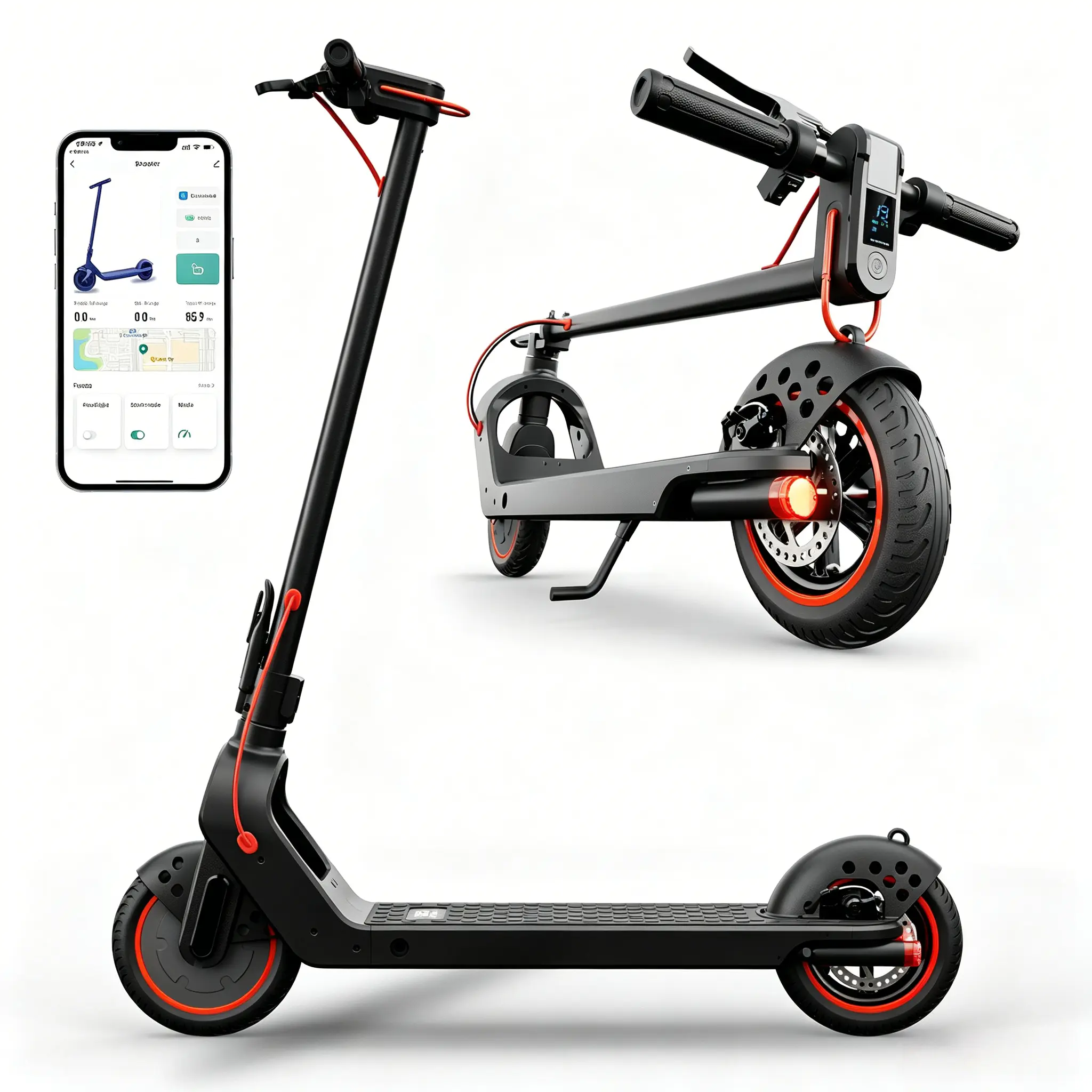 Electric Scooter U7 PRO, 19 MPH Max Speed, 19-25 Miles Range, Peak 500-800W Motor, Long Range Battery, 8.5'' Solid Tires, Climbable, Dual Brakes, App, Foldable Portable Commuter Scooter, Perfect Gift for Adults Teens